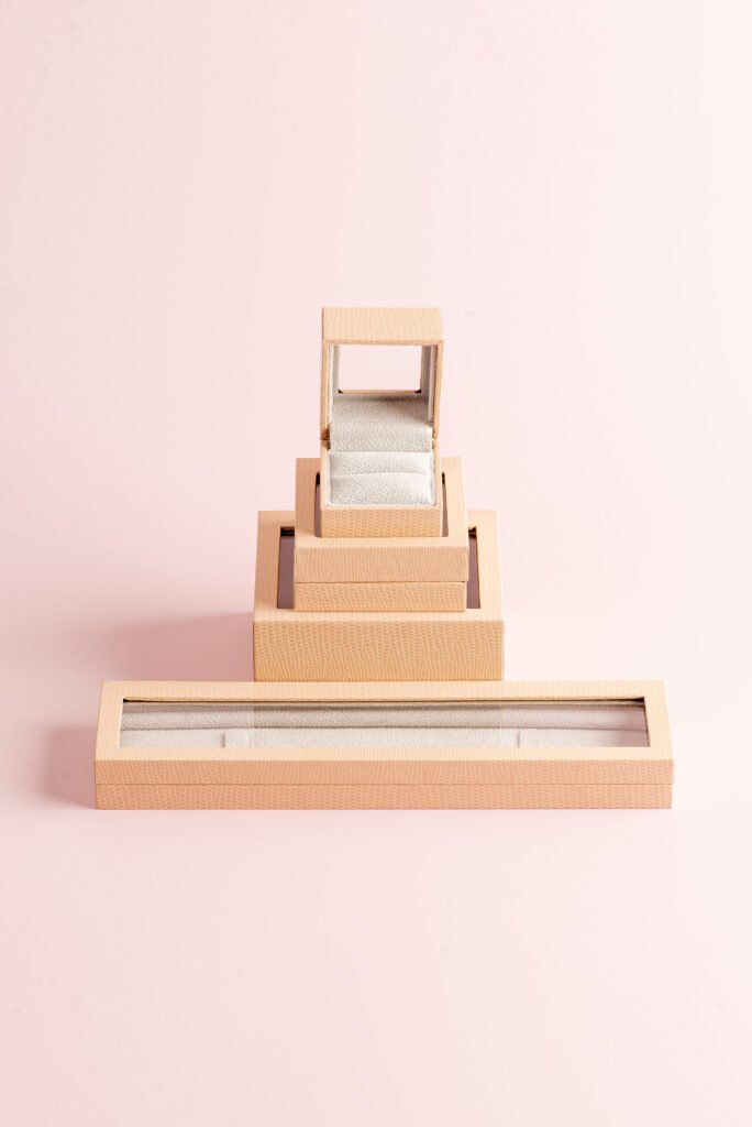 Ambra - Jewelry Boxes in Beige, Premium Velvet and Custom Paper | Manufacturer & Wholesale Supplier