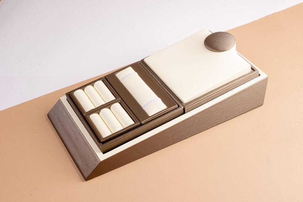 Doice - Custom jewelry display with leather made by wholesale supplier
