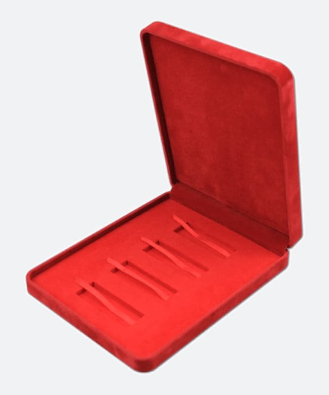 Fiorella Gold – Custom red gold packaging with velvet by manufacturer