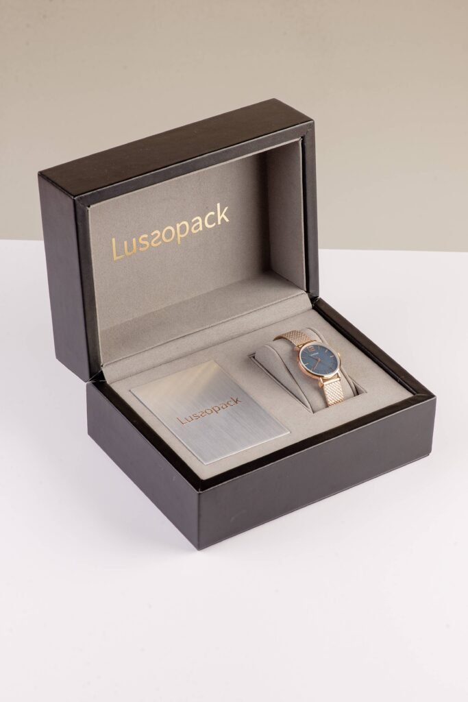 Ludovica Ludovica - Custom Black Luxury Watch Box with leather and fabric made by manufacturer
