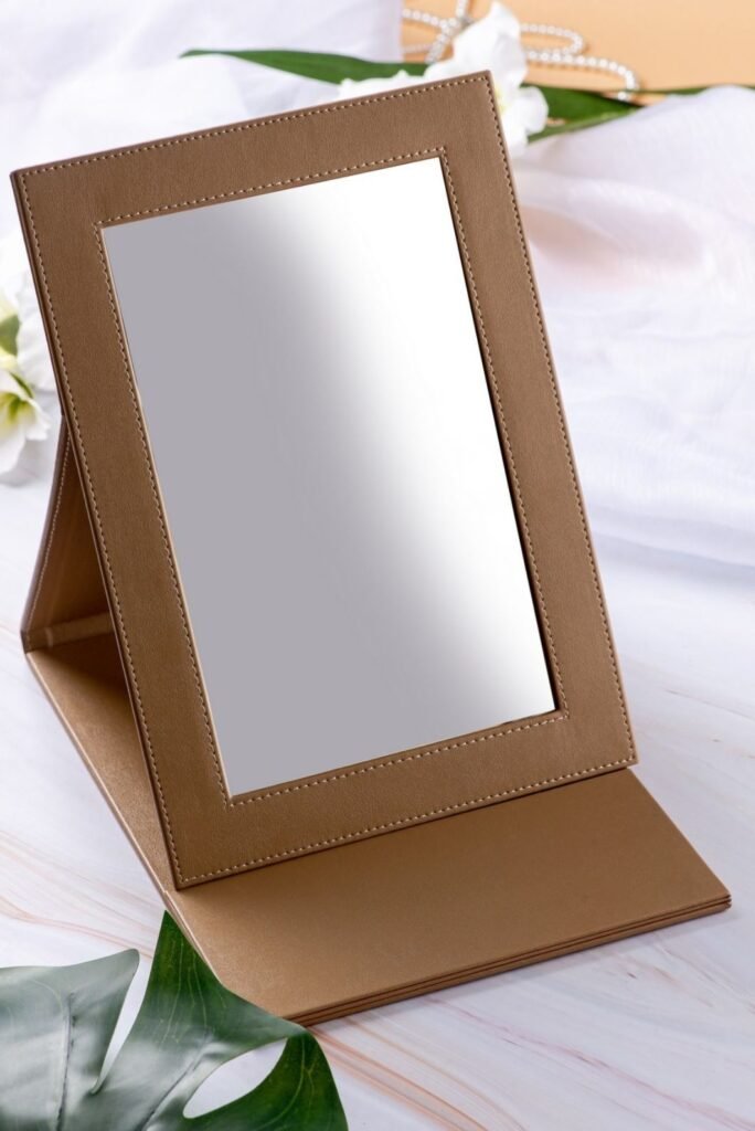 Simona - Custom Mirror with leather made by manufacturer